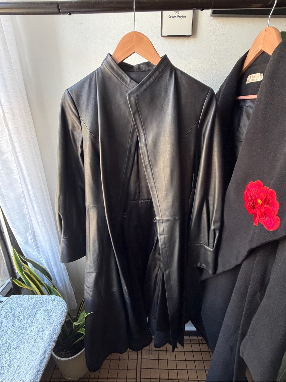 Black Leather Long Coat